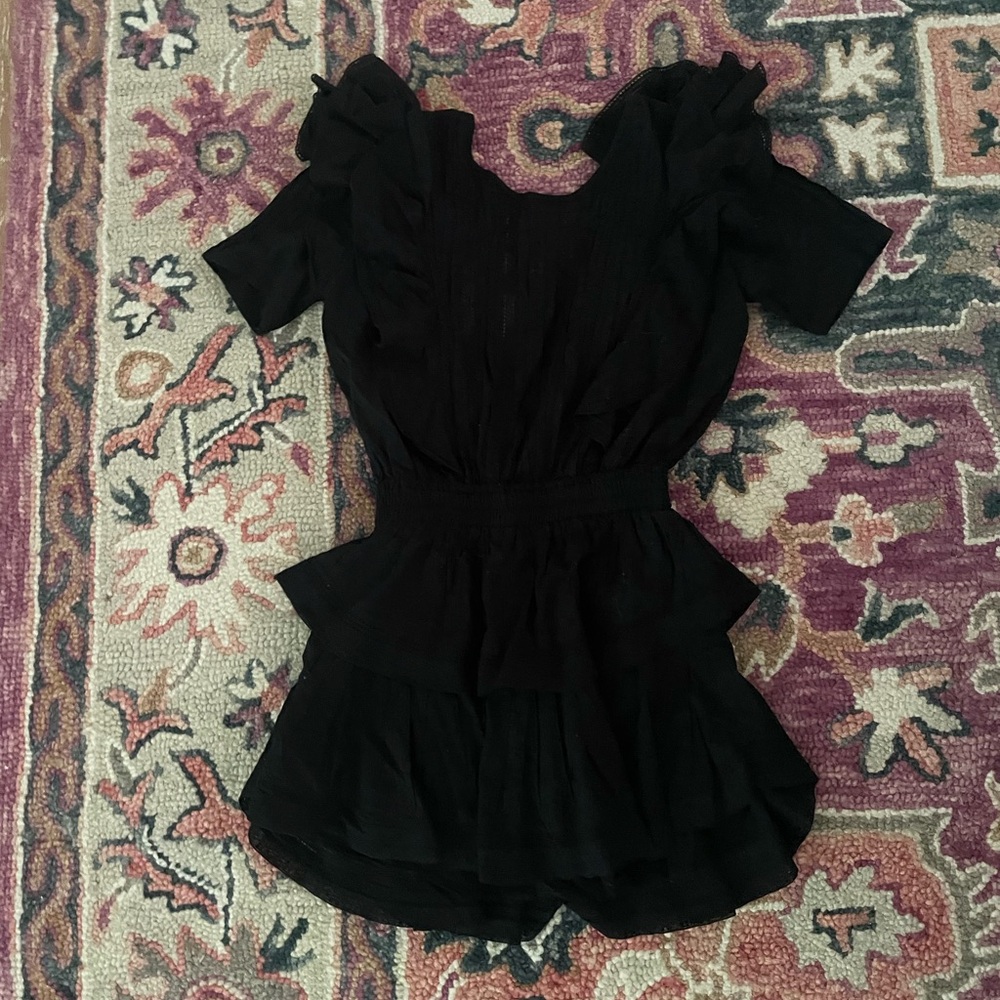 LOVESHACKFANCY NATASHA DRESS IN BLACK (WORN ONCE)